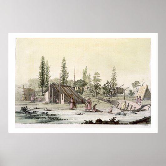 ラペルーズアットポートフランセシ(カラー版木、銅版、版画) ポスター (正面)