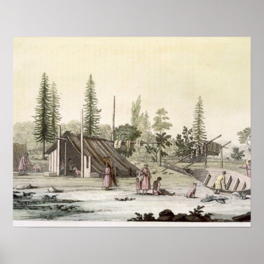 ラペルーズアットポートフランセシ(カラー版木、銅版、版画) ポスター (正面)