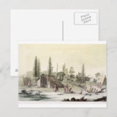 ラペルーズアットポートフランセシ(カラー版木、銅版、版画) ポストカード (正面/裏面)