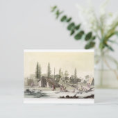 ラペルーズアットポートフランセシ(カラー版木、銅版、版画) ポストカード (スタンド正面)