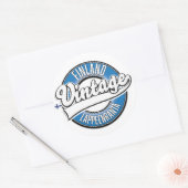 ラペーンランタフィンランド旅行ロゴ ラウンドシール (封筒)