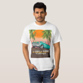 ラホヤコーブ カリフォルニア トラベルポスター Tシャツ (正面フル)