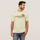 ラホヤ カリフォルニア 太阳 ヤシの木 Tシャツ (正面フル)