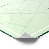 ラホール市パキスタンアートポスター（緑、マット） ポスター (角)