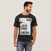 ラホール搭乗券 Tシャツ (正面フル)