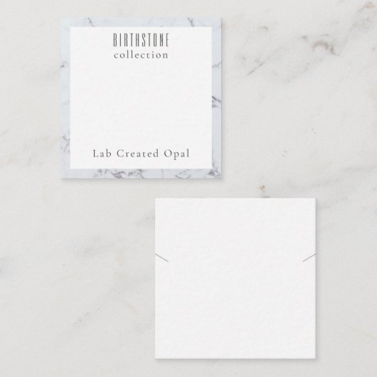 ラボが作成したOpalネックレスパッケージカード エンクロージャーカード (正面/裏面)