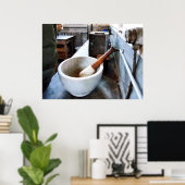 ラボでのモルタルと杵 ポスター (ホームオフィス)