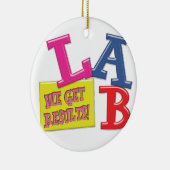 ラボのモットー研究室で結果が出る！ セラミックオーナメント (右)