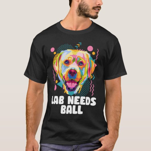 ラボの必要性ボールドッグテーマユーモア犬の足 Tシャツ (正面)