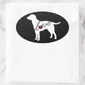 ラボの愛 楕円形シール (バッグ)