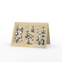 ラボガラスのビールとツールのグリーティングカード