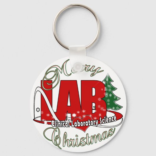 ラボクリスマス臨床検査学 キーホルダー (正面)