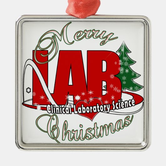 ラボクリスマス臨床検査学 メタルオーナメント (正面)