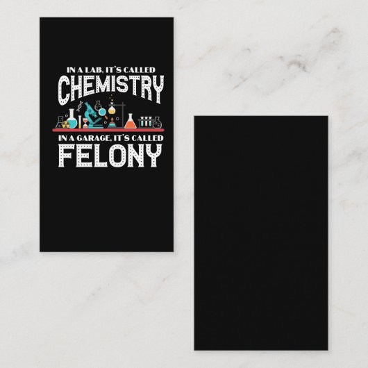 ラボケミストリー先生ガレージフェロニー犯罪化学者 名刺 (正面/裏面)