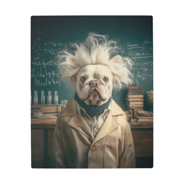 ラボコートのアインシュタイン メタルプリント (正面)