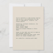 ラボコートのアインシュタイン 招待状 (裏面)