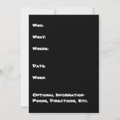 ラボコートのキュートな科学者 招待状 (裏面)