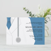 ラボコート&タイ卒業招待状 招待状 (スタンド正面)