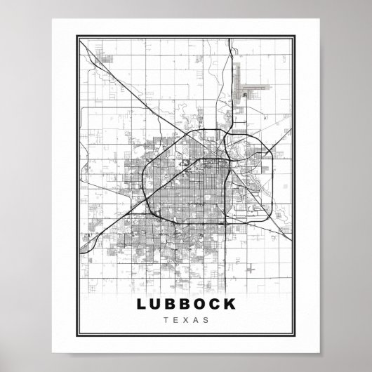 ラボック地図 ポスター (正面)