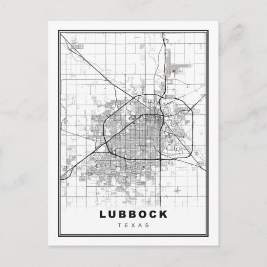 ラボック地図 ポストカード (正面)
