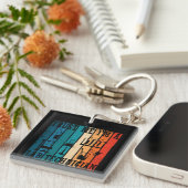 ラボテクおもしろいテックヴィンテージ研究員のユーモア キーホルダー (正面右)