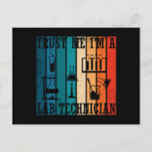 ラボテクおもしろいテックヴィンテージ研究員のユーモア シーズンポストカード (正面)