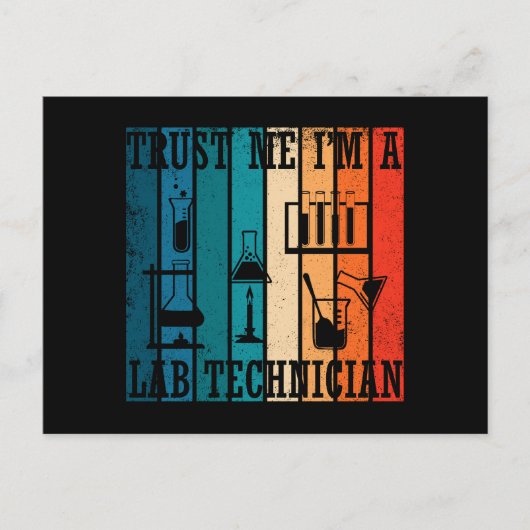 ラボテクおもしろいテックヴィンテージ研究員のユーモア シーズンポストカード (正面)