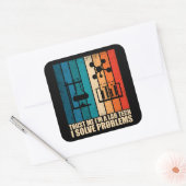 ラボテクおもしろいテックヴィンテージ研究員のユーモア スクエアシール (封筒)