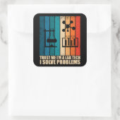 ラボテクおもしろいテックヴィンテージ研究員のユーモア スクエアシール (バッグ)