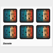 ラボテクおもしろいテックヴィンテージ研究員のユーモア スクエアシール (シート)