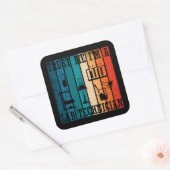 ラボテクおもしろいテックヴィンテージ研究員のユーモア スクエアシール (封筒)