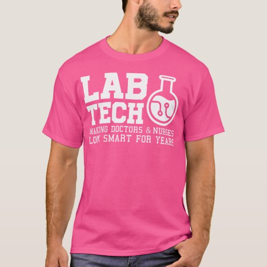 ラボテックの医師ナースが年頭が切れる間を探す Tシャツ (正面)