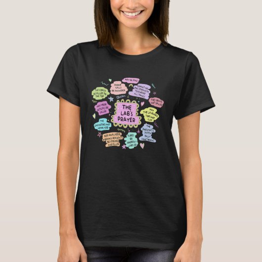 ラボテックの祈りの言葉のおもしろいPhlebotomy Lab Week 20 Tシャツ (正面)