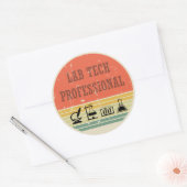 ラボテックプロフェッショナルヴィンテージサンセットレトロ ラウンドシール (封筒)
