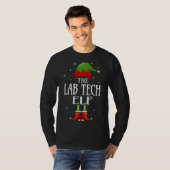 ラボテック小妖精や小人クリスマスおもしろいファミリーマッチングクリスマス Tシャツ (正面フル)