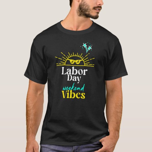 ラボデー・ウィークエンド・バイブス 楽しい夏の終わりのデザイン Tシャツ (正面)