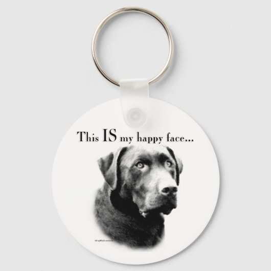 ラボハッピー顔 キーホルダー (正面)