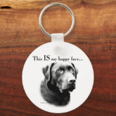 ラボハッピー顔 キーホルダー (正面)