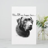 ラボハッピー顔 便箋 (スタンド正面)