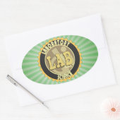 ラボバッジ実験室科学 楕円形シール (封筒)