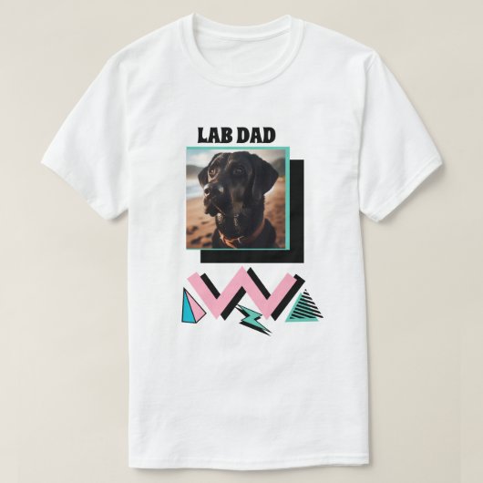 ラボパパカスタムドッグフォトギフトラブラドールオーナー Tシャツ (デザイン正面)