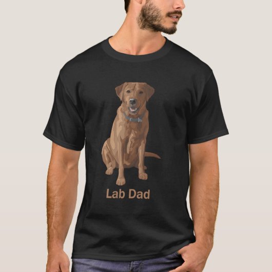 ラボパパキツネ赤ラブラドールレトリバー愛犬家ギフト Tシャツ (正面)