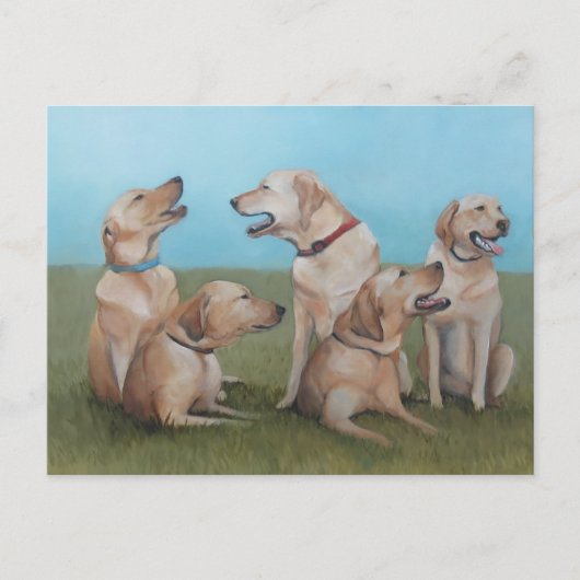 ラボパーティードッグアートポストカード ポストカード (正面)