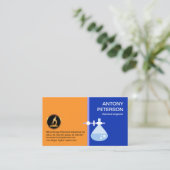 ラボビーカーフラスクスタン縁どド化学者 名刺 (スタンド正面)