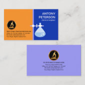 ラボビーカーフラスクスタン縁どド化学者 名刺 (正面/裏面)