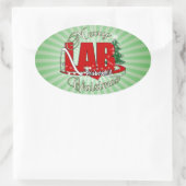 ラボフロートミストクリスマス 楕円形シール (バッグ)