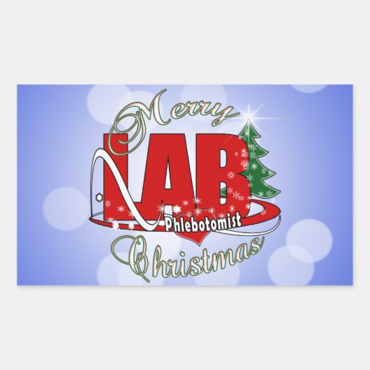 ラボフロートミストクリスマス 長方形シール (正面)