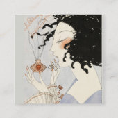 ラボヘム、香水付きレディボトルアールデコ美しい スクエア名刺 (裏面)