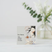 ラボヘム、香水付きレディボトルアールデコ美しい スクエア名刺 (スタンド正面)