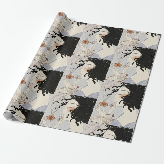 ラボヘム、香水付きレディボトルアールデコ美しい ラッピングペーパー (アンロールド)